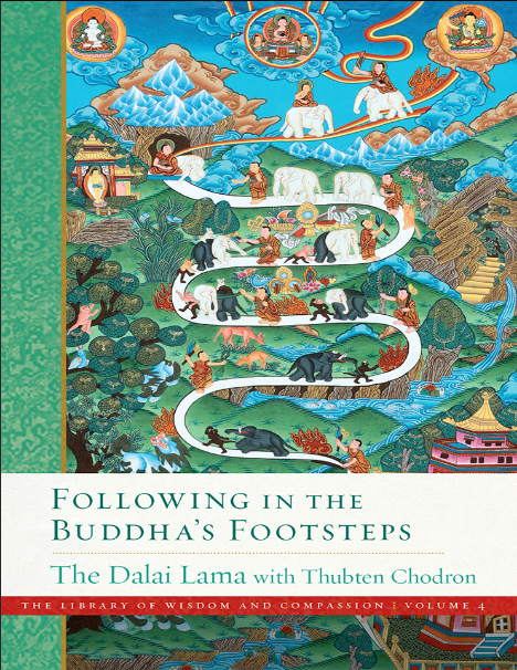 Book cover of Following in the Buddha’s Footsteps by Dalai Lama Book cover of Following in the Buddha’s Footsteps by Dalai Lama